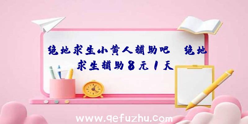 「绝地求生小黄人辅助吧」|绝地求生辅助8元1天